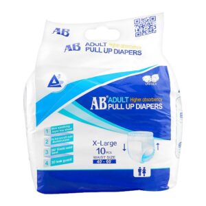 AB Adult Pull-Up Diaper, 23 Inches - 40 Inches, Medium, 10-Pack