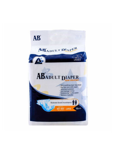 AB Adult Diaper Large (45"–60") - 10 Pack