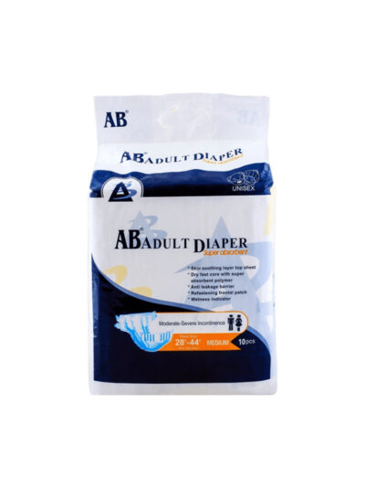 AB Adult Diaper Medium (28"–44") - 10 Pack