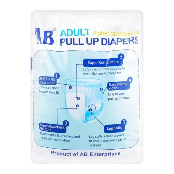 AB Adult Pull-Up Diaper, 32 Inches - 48 Inches, Large, 10-Pack - Image 3
